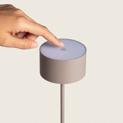 Lámpara de Mesa LED Portátil Exterior con Batería USB Recargable Metal Mounka Round
