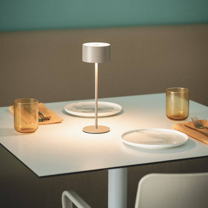 Lámpara de Mesa LED Portátil Exterior con Batería USB Recargable Metal Mounka Round