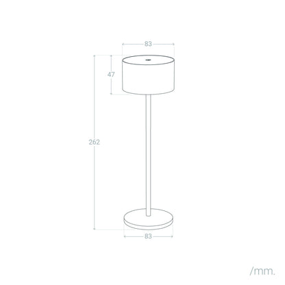 Lámpara de Mesa LED Portátil Exterior con Batería USB Recargable Metal Mounka Round