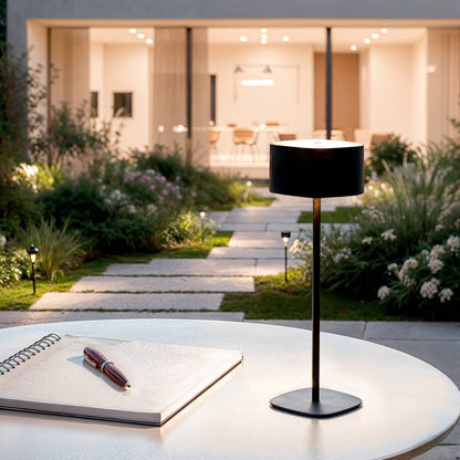 Lámpara de Mesa LED Portátil Exterior con Batería USB Recargable Metal Mounka Square