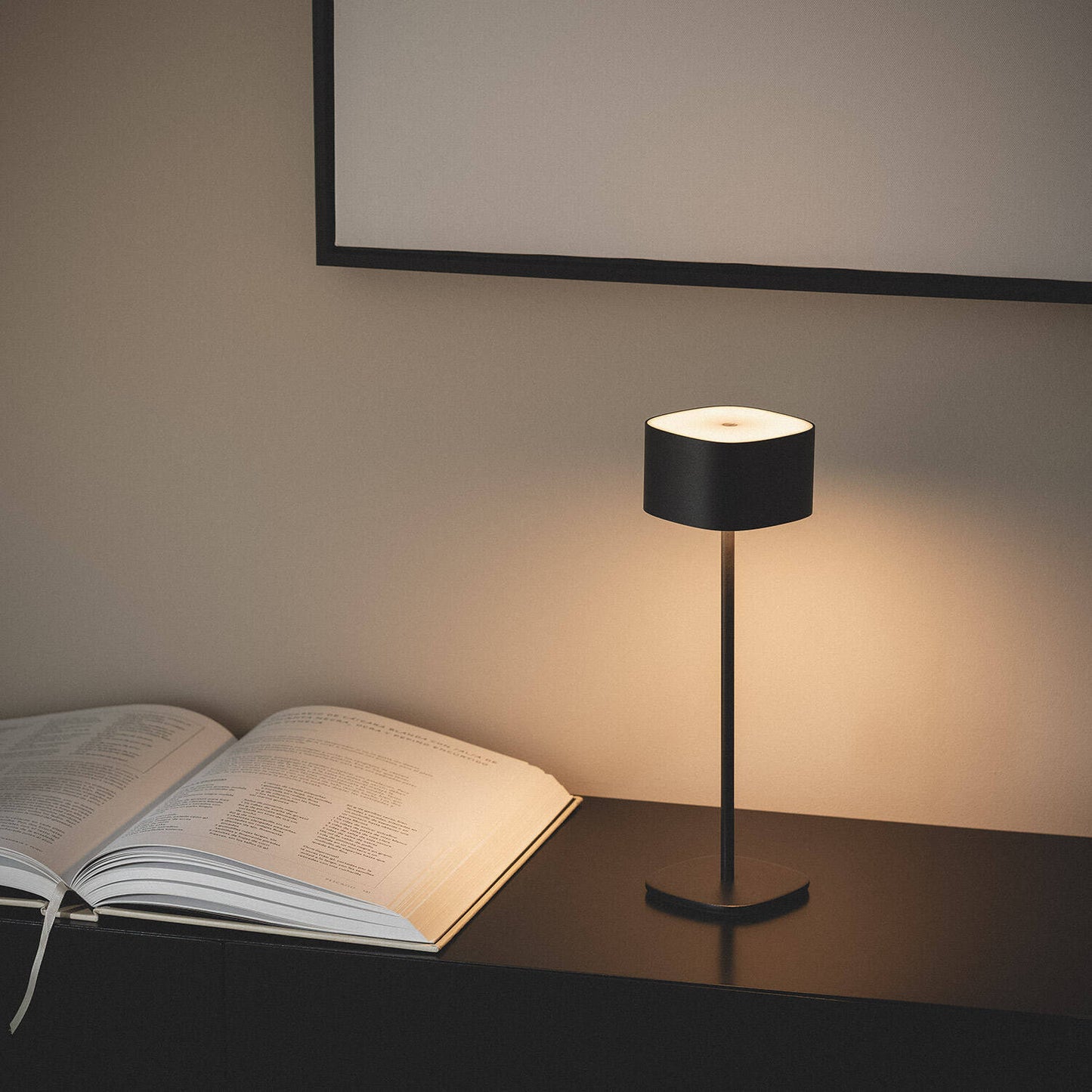 Lámpara de Mesa LED Portátil Exterior con Batería USB Recargable Metal Mounka Square