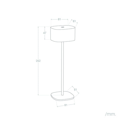 Lámpara de Mesa LED Portátil Exterior con Batería USB Recargable Metal Mounka Square