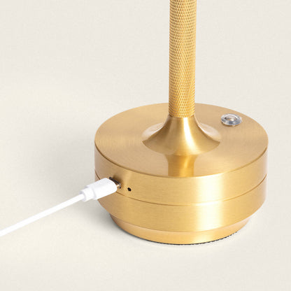 Lámpara de Mesa LED Portátil Metal con Batería USB Recargable Astrid