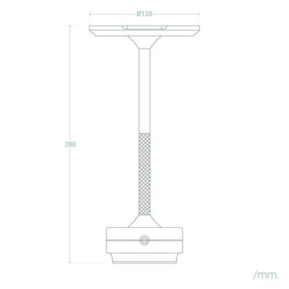 Lámpara de Mesa LED Portátil Metal con Batería USB Recargable Astrid