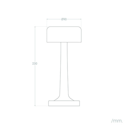 Lámpara de Mesa LED Portátil Metal con Batería USB Recargable Ciara