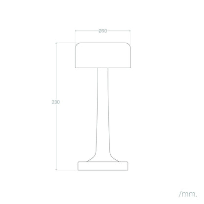 Lámpara de Mesa LED Portátil Metal con Batería USB Recargable Ciara