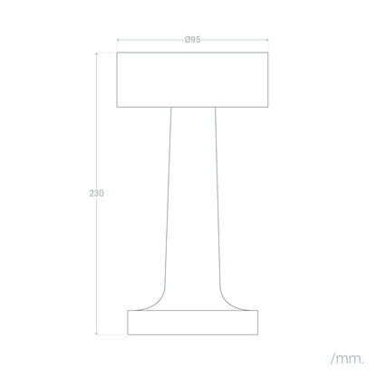 Lámpara de Mesa LED Portátil Metal con Batería USB Recargable Greta
