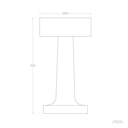 Lámpara de Mesa LED Portátil Metal con Batería USB Recargable Greta