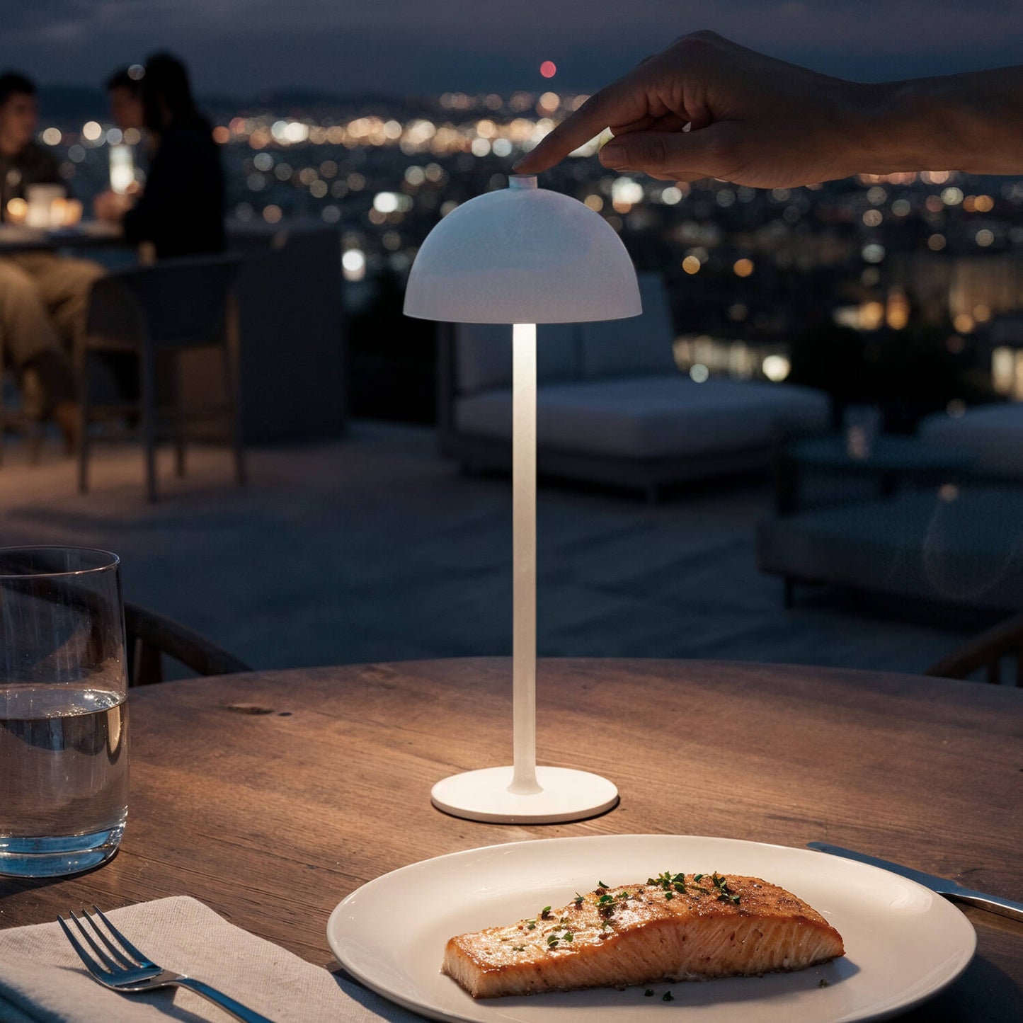 Lámpara de Mesa LED Portátil Metal con Batería USB Recargable Kael