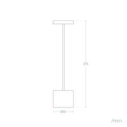 Lámpara de Mesa LED Portátil Metal con Batería USB Recargable Zimba