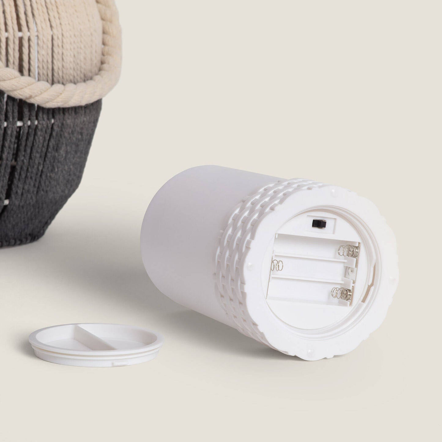 Lámpara de Mesa LED Portátil para Exterior Cuerda Natural Mero