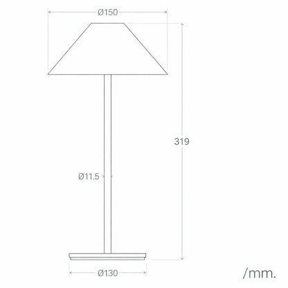 Lámpara de Mesa LED Portátil para Exterior Metal con Batería USB Recargable Kivuli
