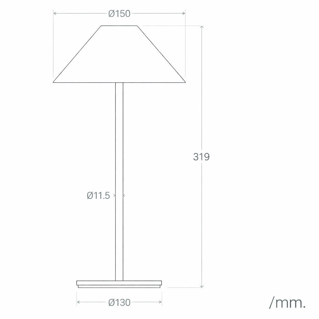 Lámpara de Mesa LED Portátil para Exterior Metal con Batería USB Recargable Kivuli