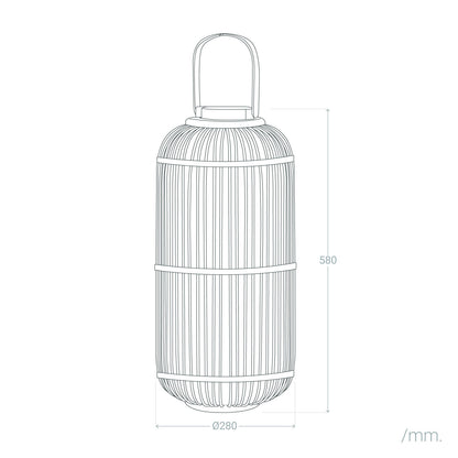 Lámpara de Mesa LED Portátil para Exterior Ratán Jávea