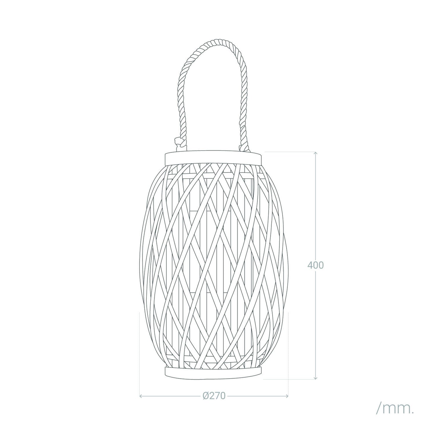 Lámpara de Mesa LED Ratán Big Alejandría