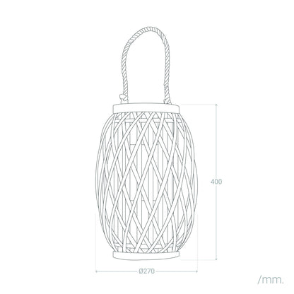Lámpara de Mesa LED Ratán Big Alejandría