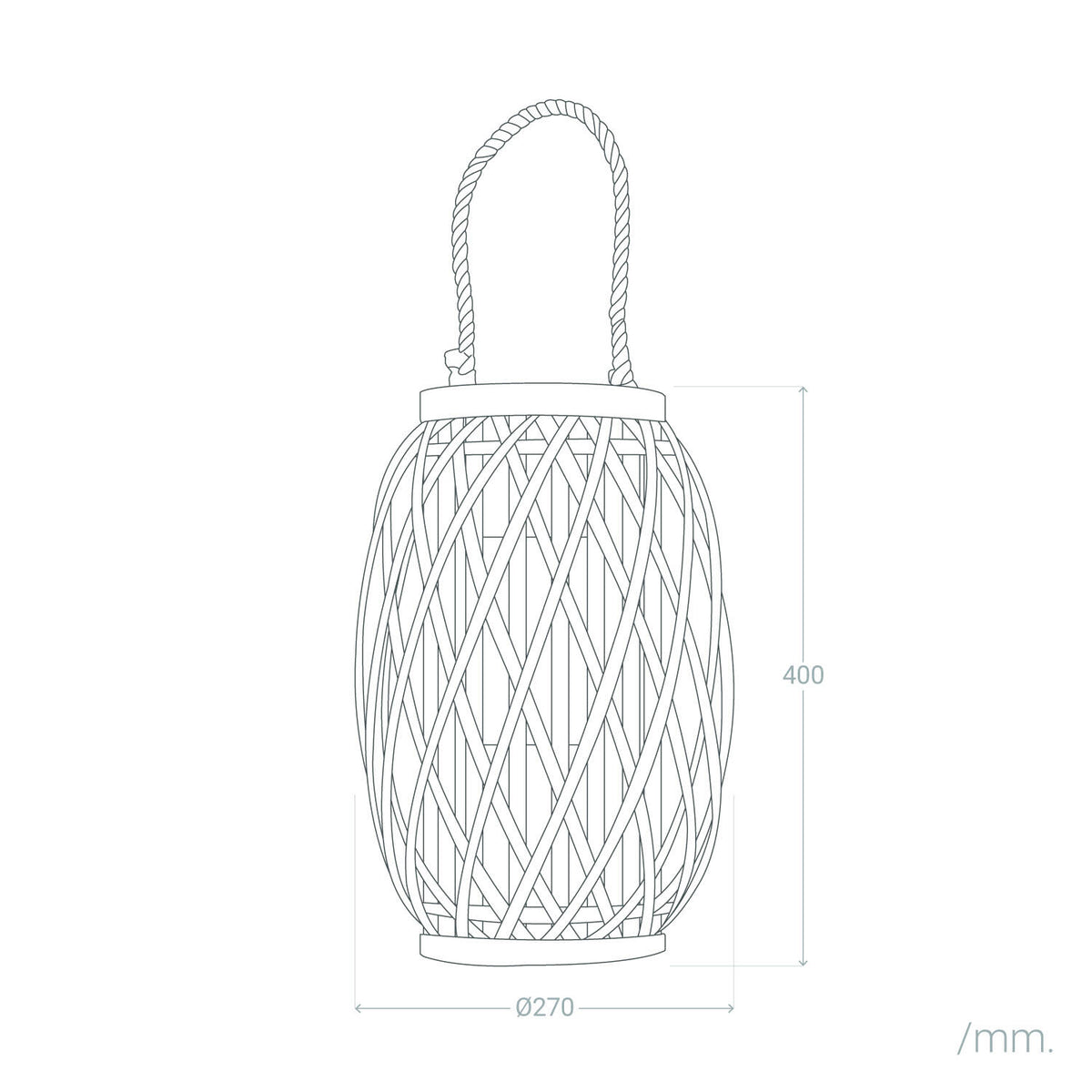 Lámpara de Mesa LED Ratán Big Alejandría
