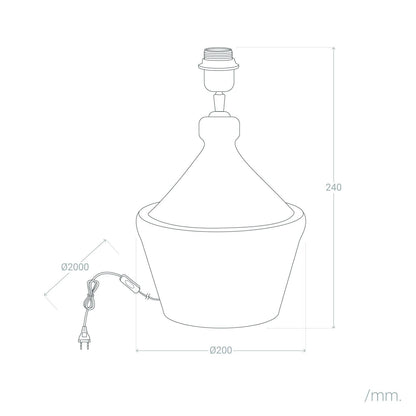 Lámpara de Mesa Loza Aike ILUZZIA