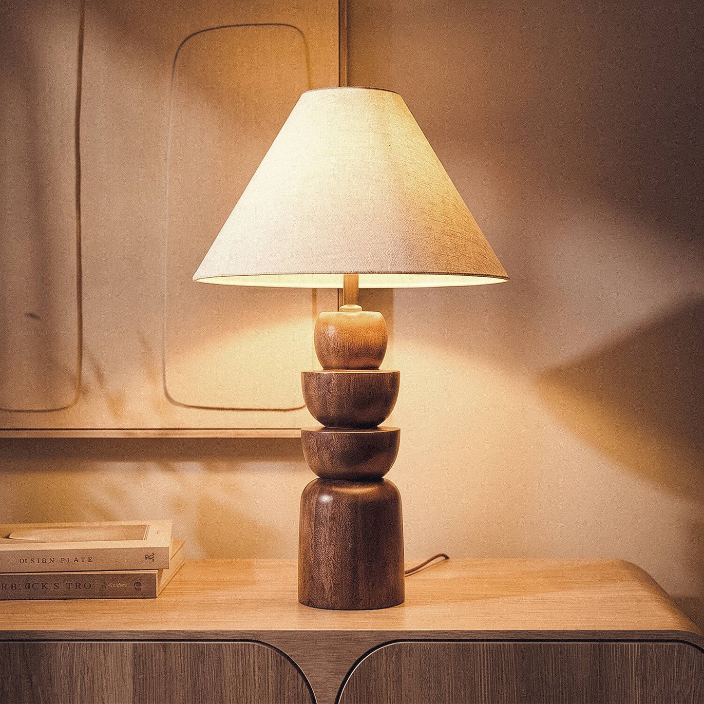 Lámpara de Mesa Madera Adah ILUZZIA