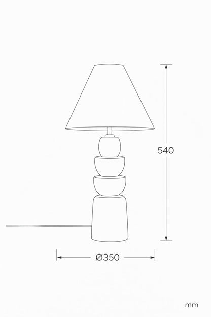 Lámpara de Mesa Madera Adah ILUZZIA