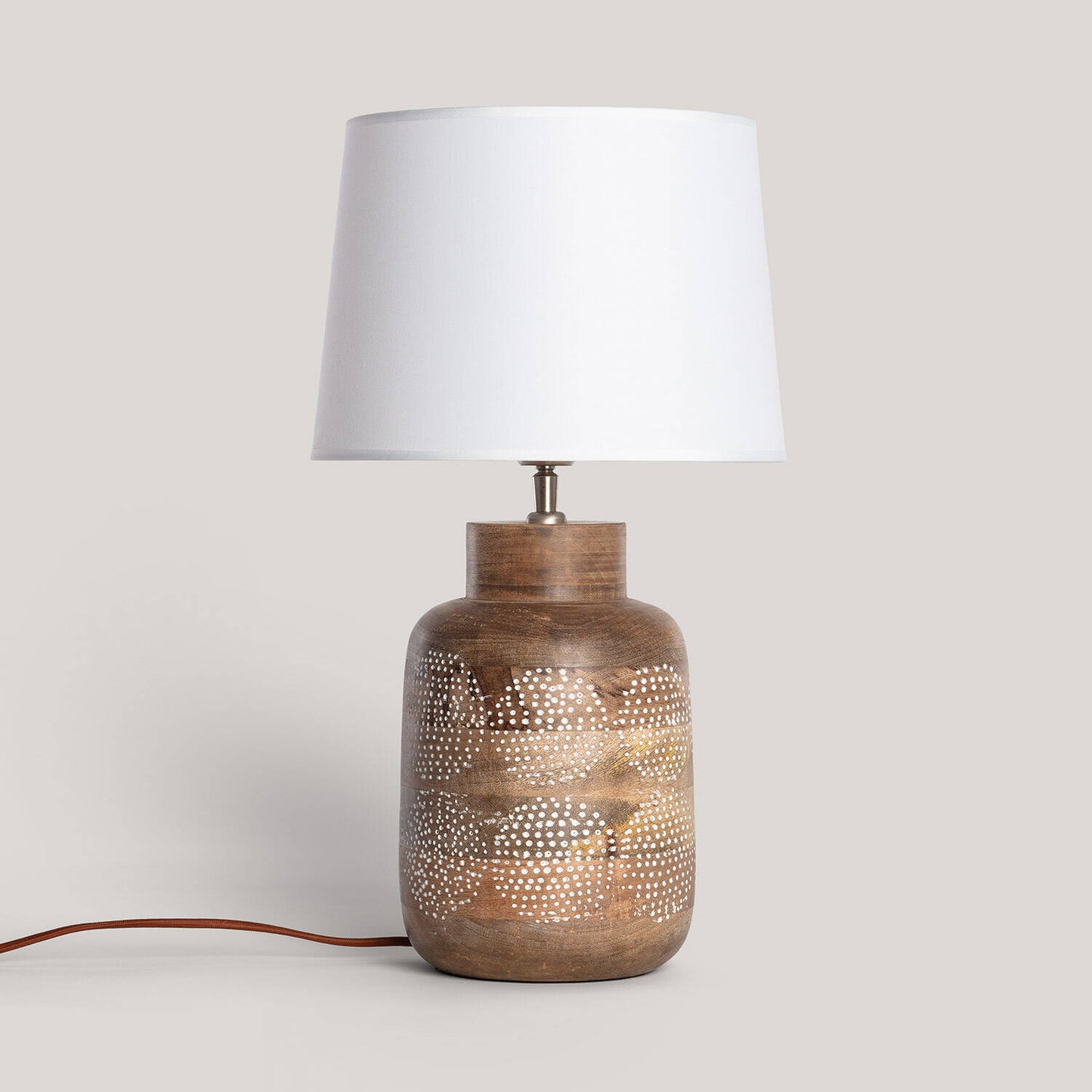Lámpara de Mesa Madera Akash ILUZZIA