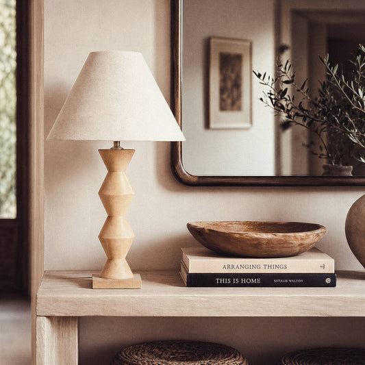 Lámpara de Mesa Madera Akesh II ILUZZIA