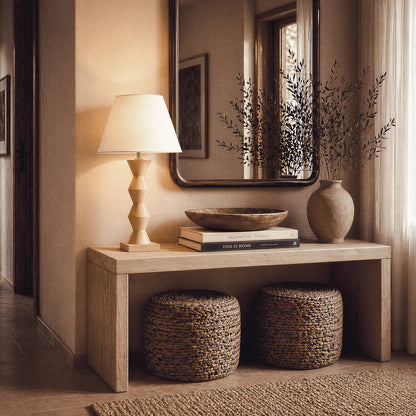 Lámpara de Mesa Madera Akesh II ILUZZIA