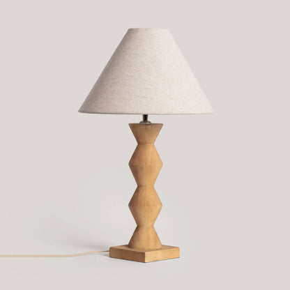 Lámpara de Mesa Madera Akesh II ILUZZIA