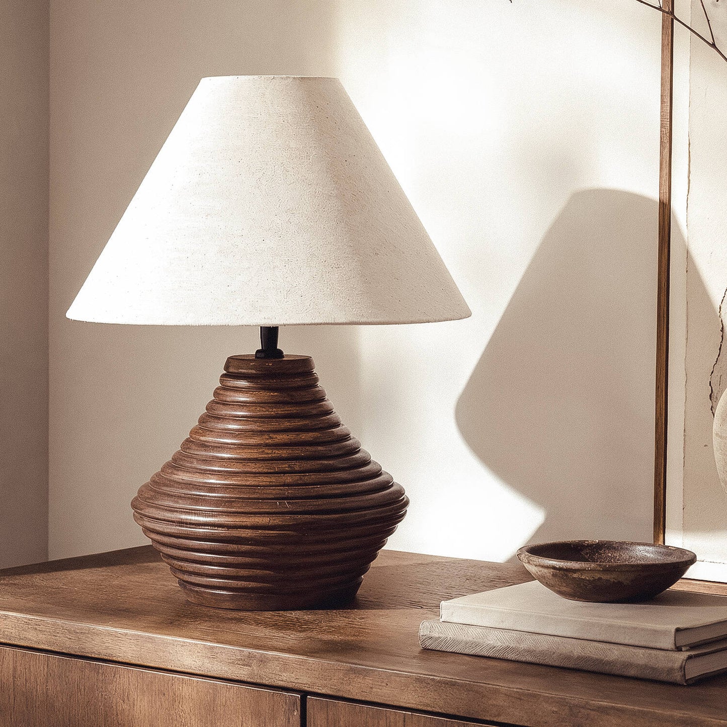 Lámpara de Mesa Madera Akriti ILUZZIA