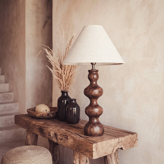 Lámpara de Mesa Madera Anahla ILUZZIA
