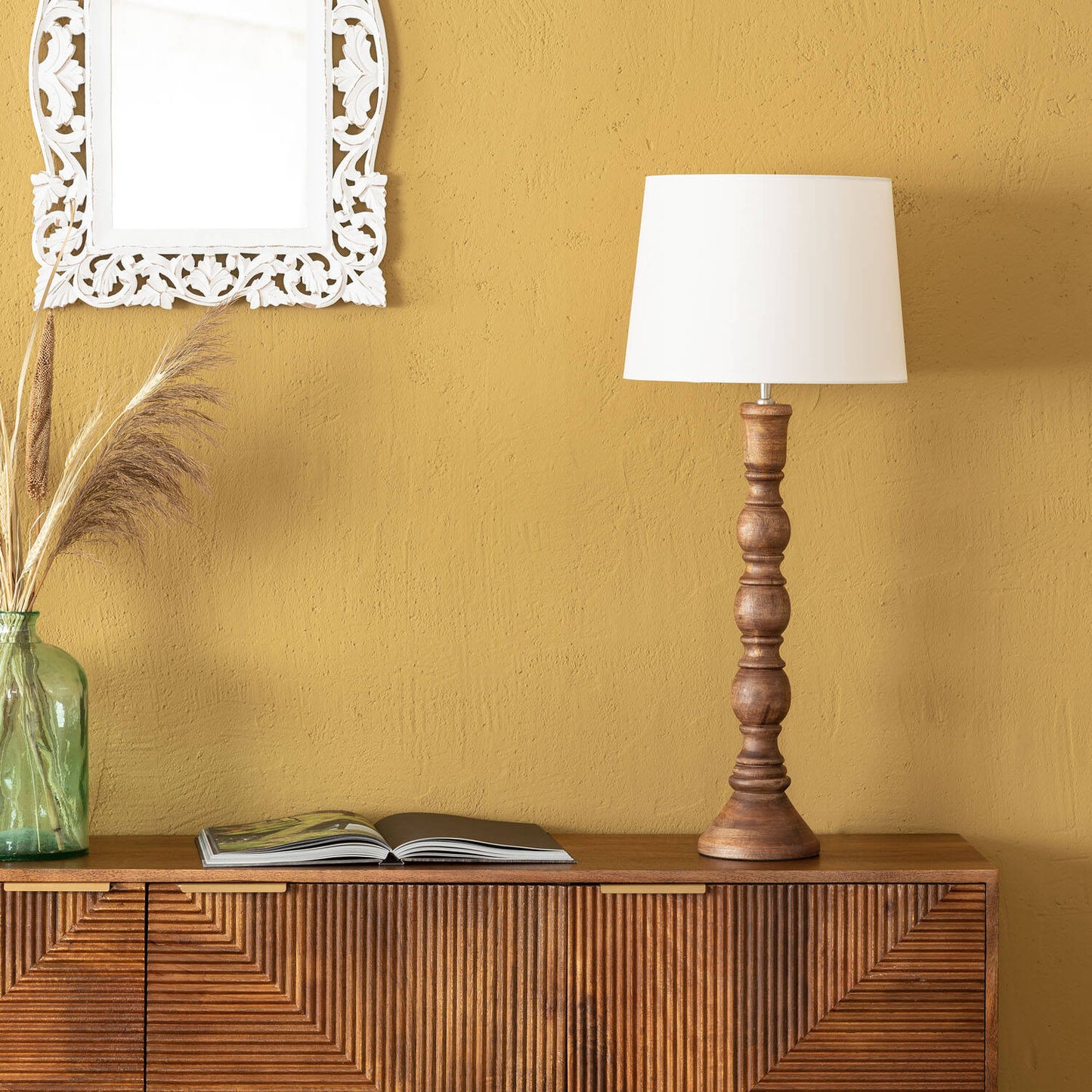 Lámpara de Mesa Madera Anand ILUZZIA