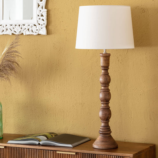 Lámpara de Mesa Madera Anand ILUZZIA