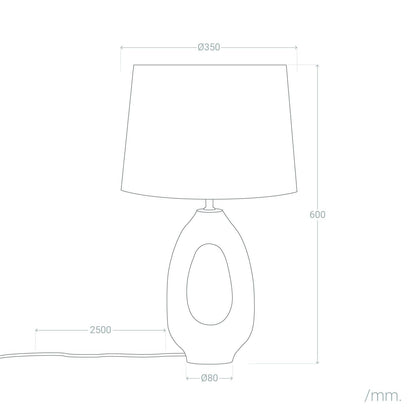 Lámpara de Mesa Madera Black Darshan ILUZZIA