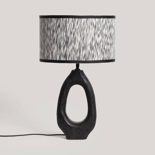 Lámpara de Mesa Madera Black Darshan ILUZZIA