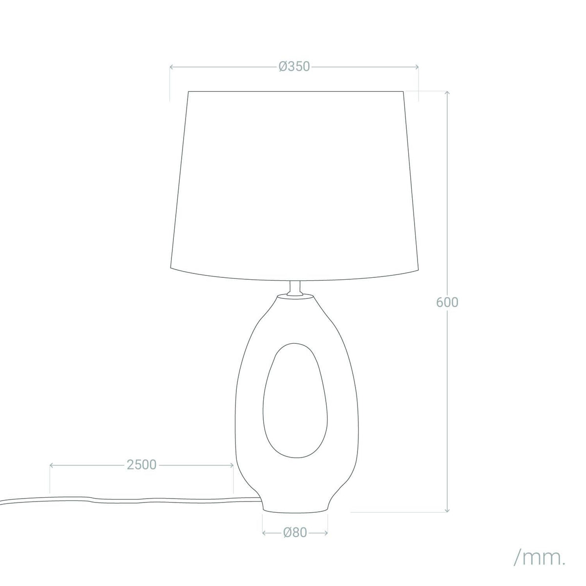 Lámpara de Mesa Madera Black Darshan ILUZZIA