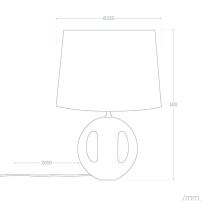 Lámpara de Mesa Madera Kunt Chandra ILUZZIA