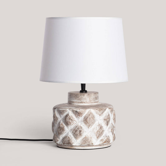 Lámpara de Mesa Madera Kunt Divya ILUZZIA