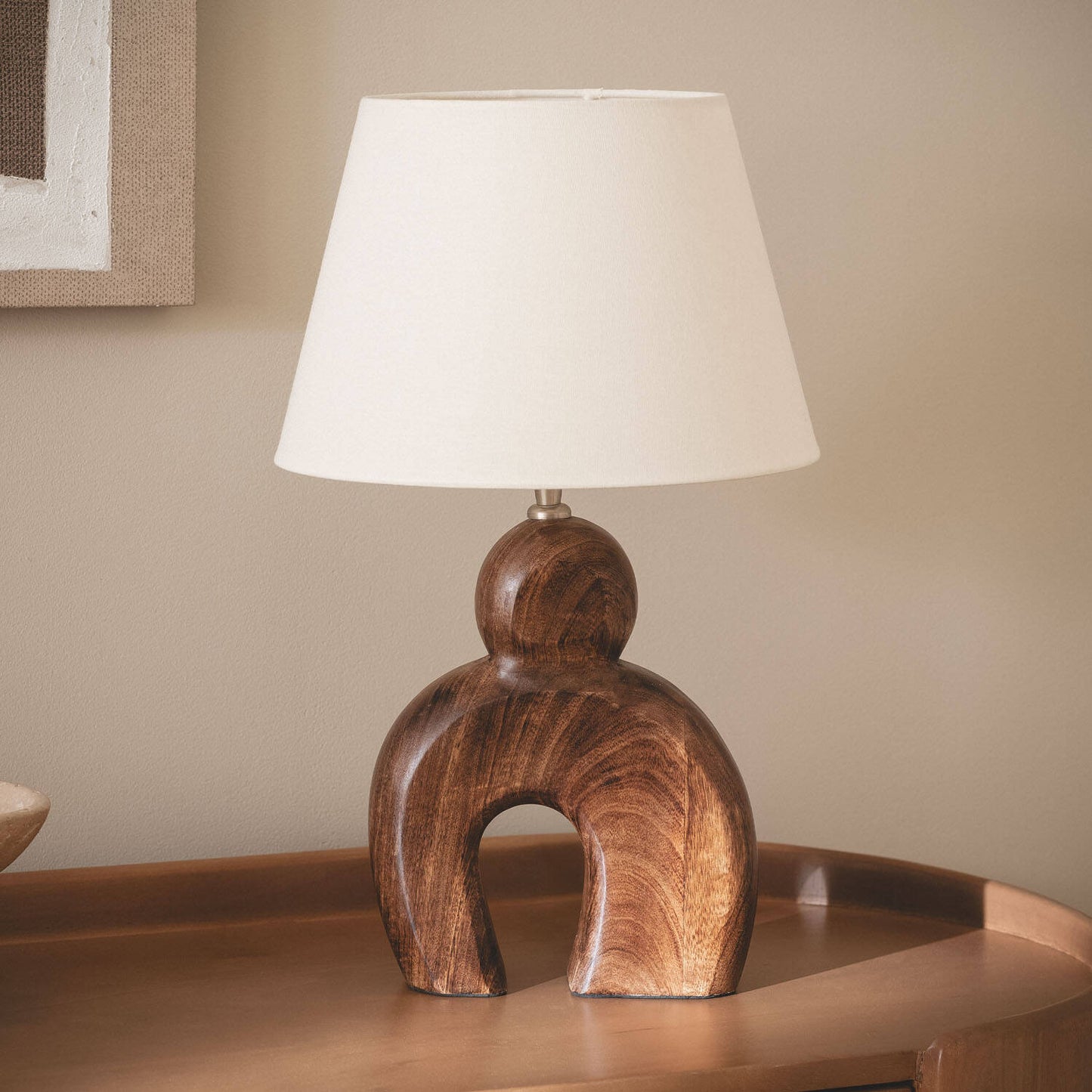 Lámpara de Mesa Madera Hunar II ILUZZIA