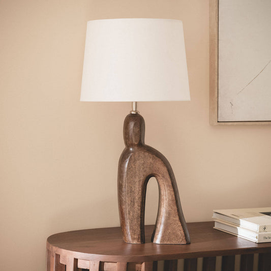 Lámpara de Mesa Madera Hunar III ILUZZIA