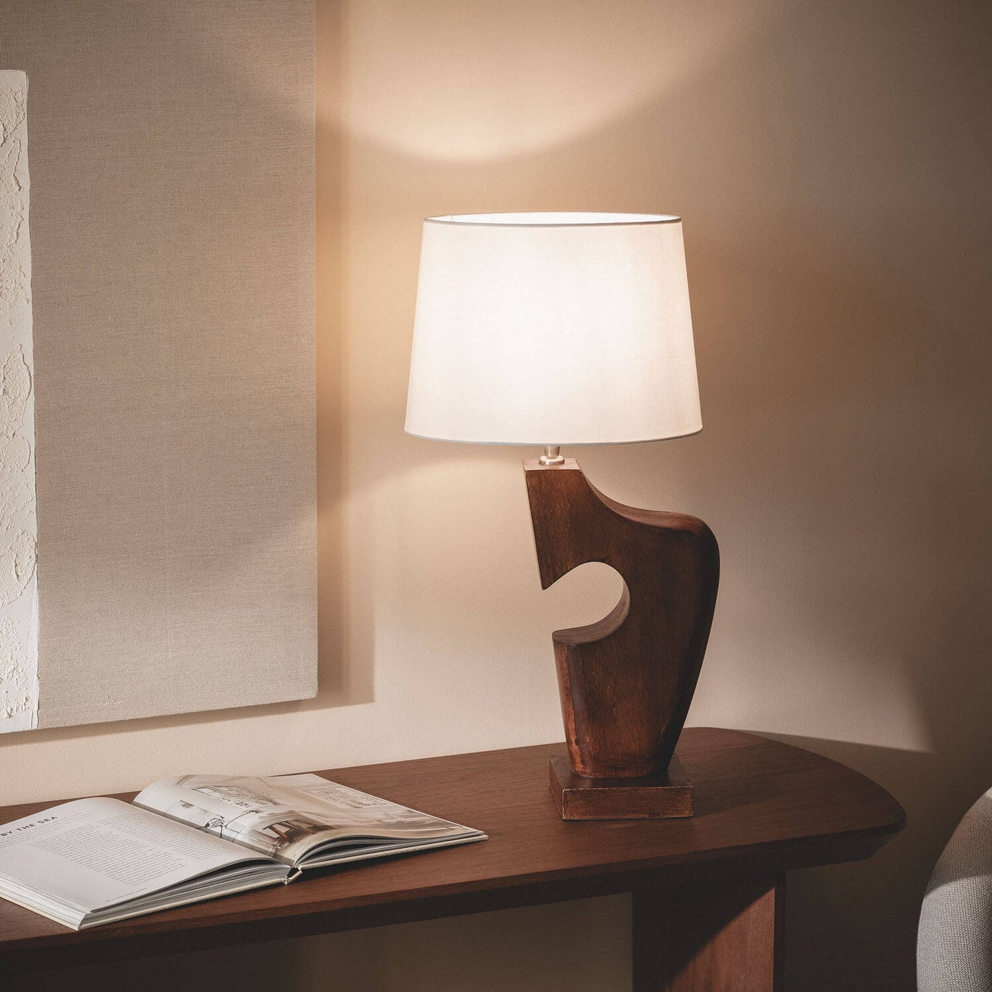 Lámpara de Mesa Madera Hunar IV ILUZZIA