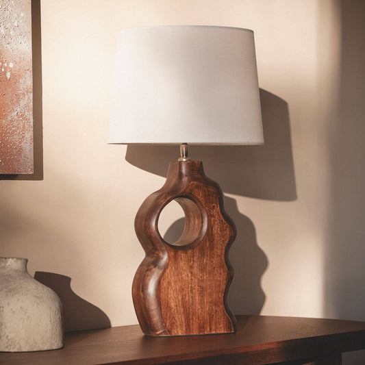 Lámpara de Mesa Madera Hunar V ILUZZIA