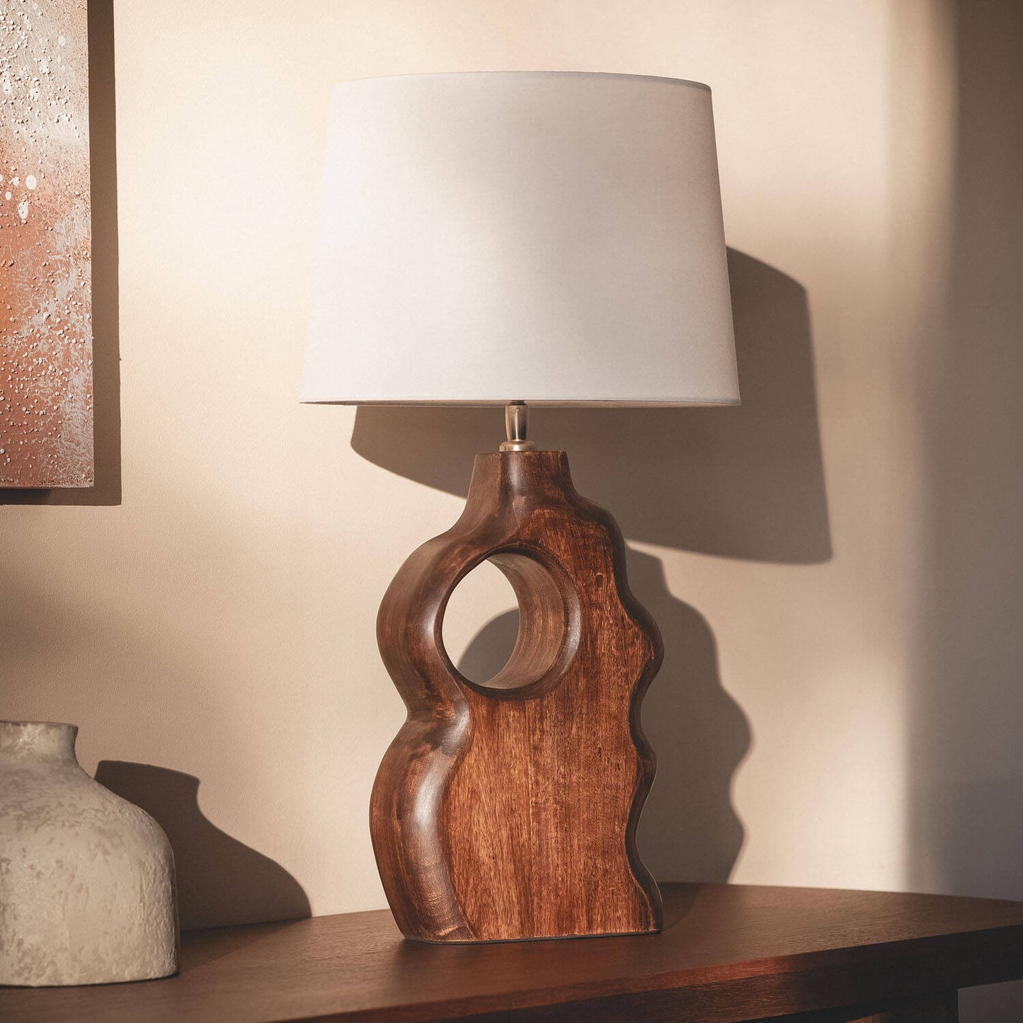 Lámpara de Mesa Madera Hunar V ILUZZIA