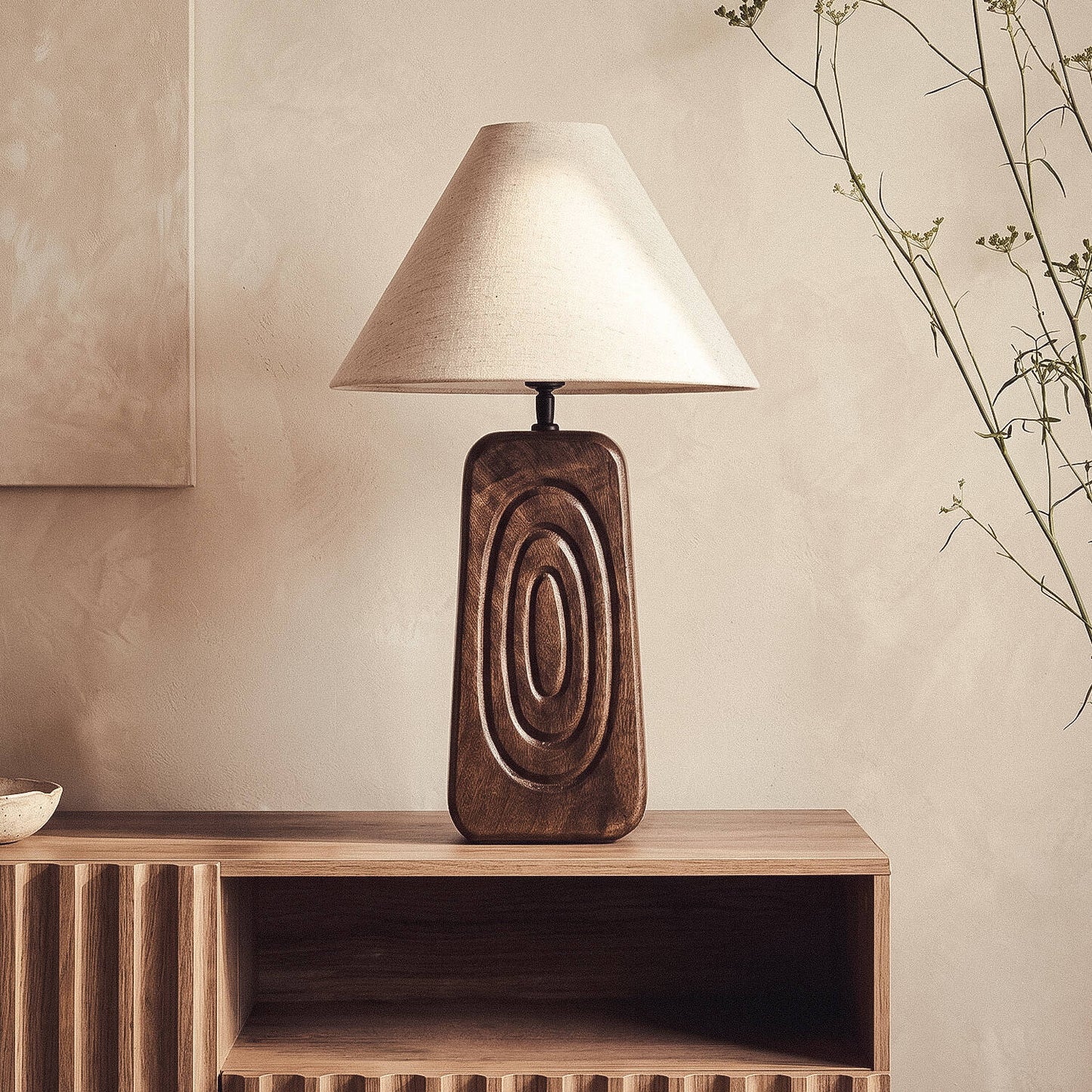 Lámpara de Mesa Madera Ishana ILUZZIA