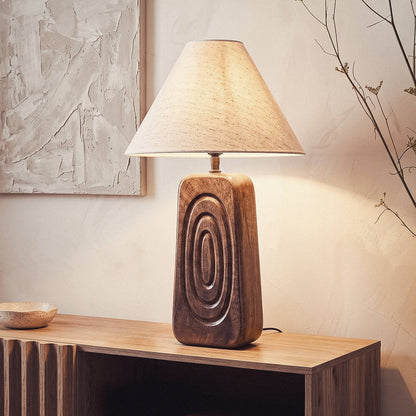 Lámpara de Mesa Madera Ishana ILUZZIA