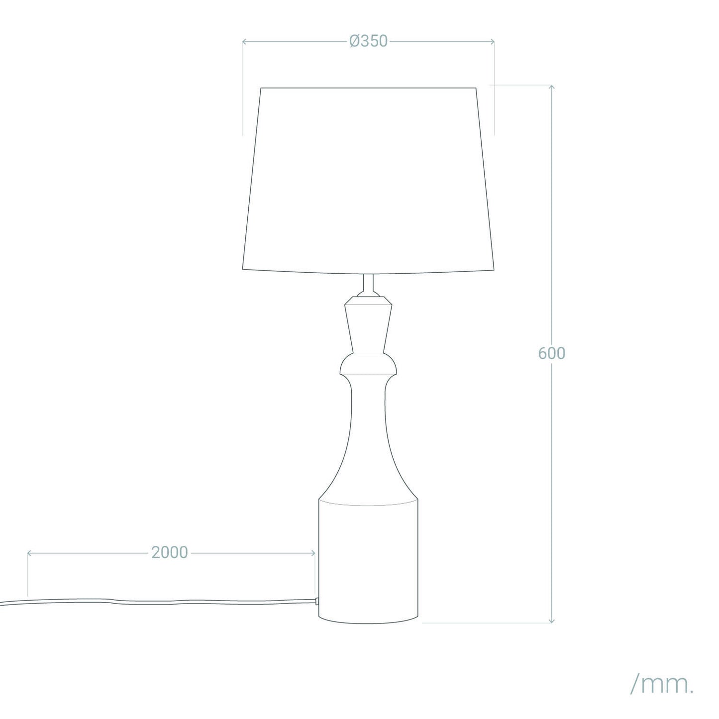Lámpara de Mesa Madera Marala ILUZZIA