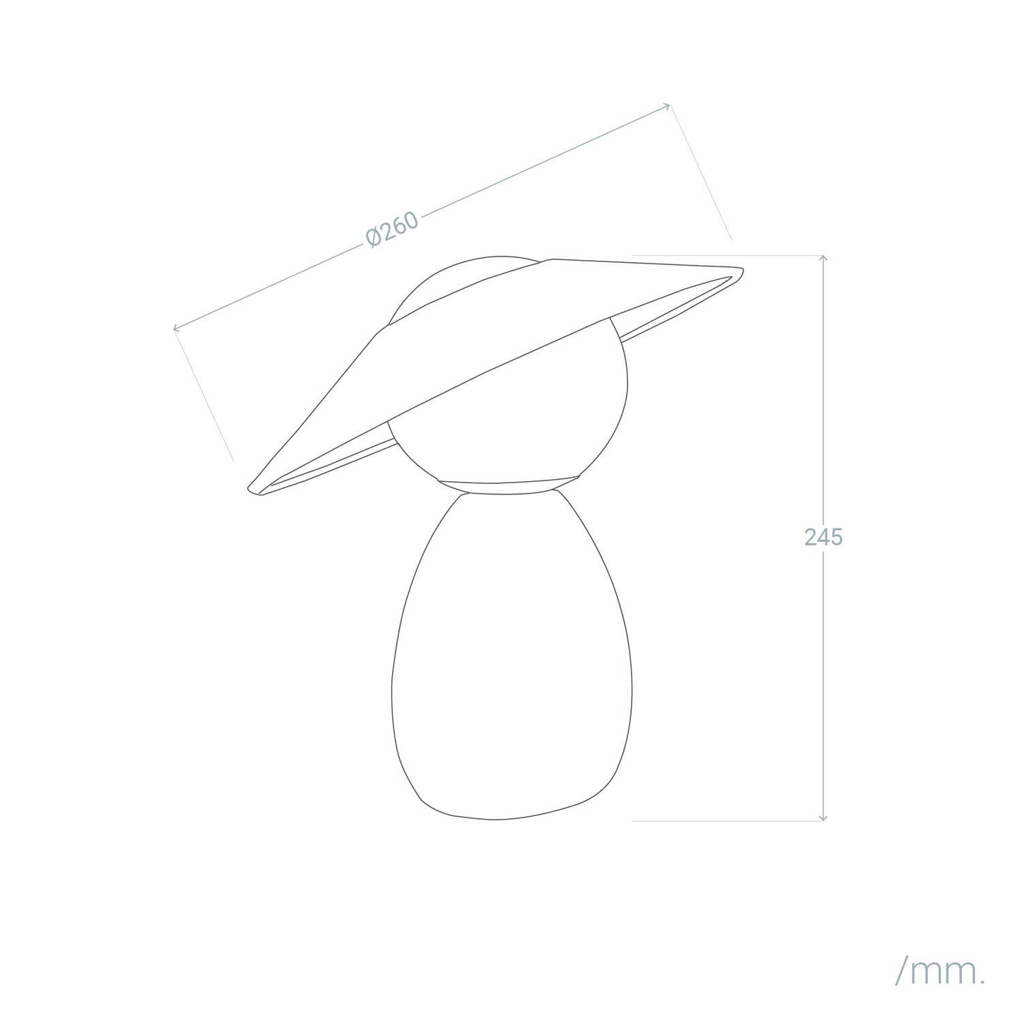Lámpara de Mesa Madera Raisa