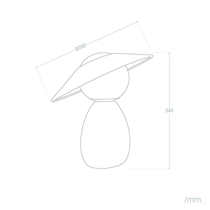 Lámpara de Mesa Madera Raisa