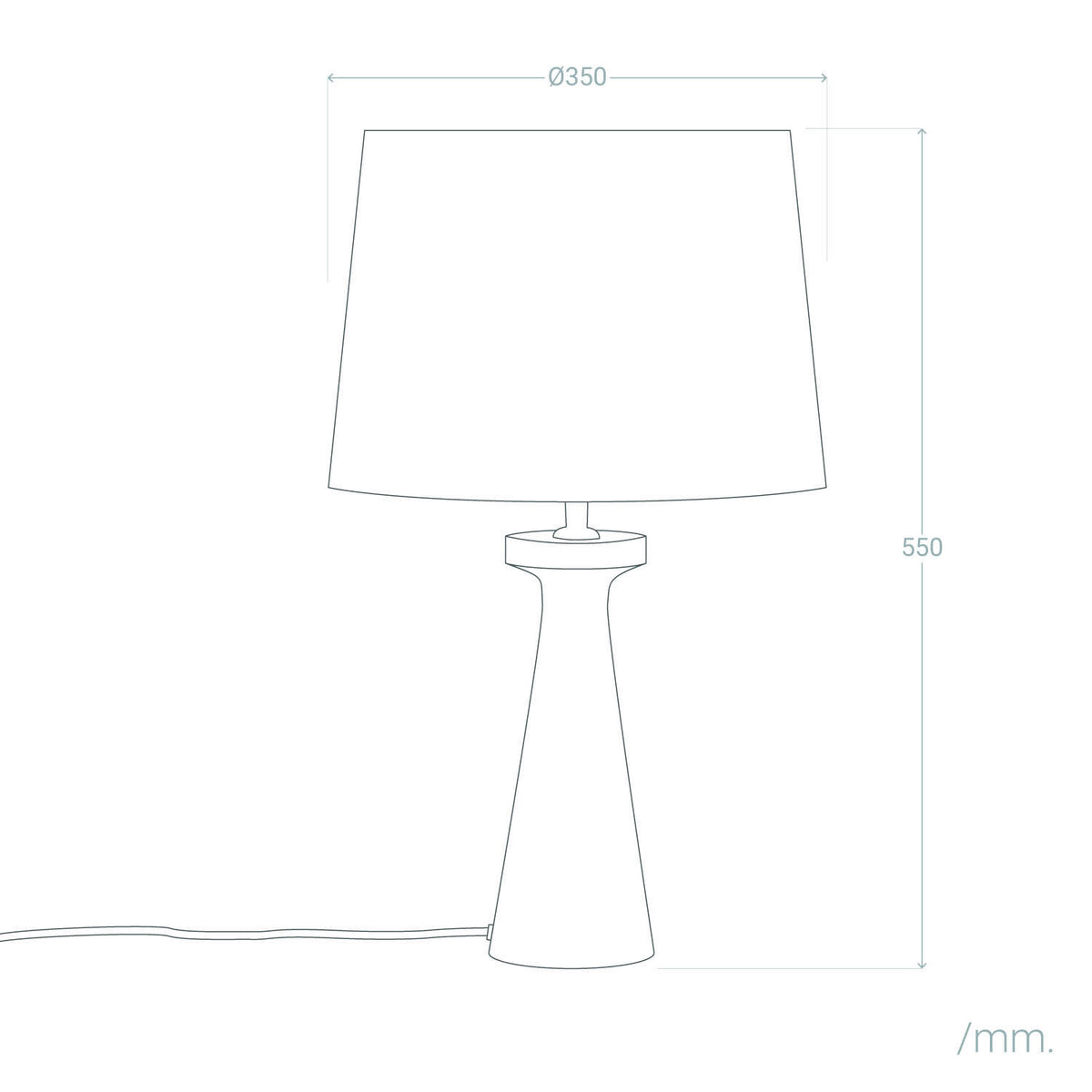 Lámpara de Mesa Madera Rani ILUZZIA