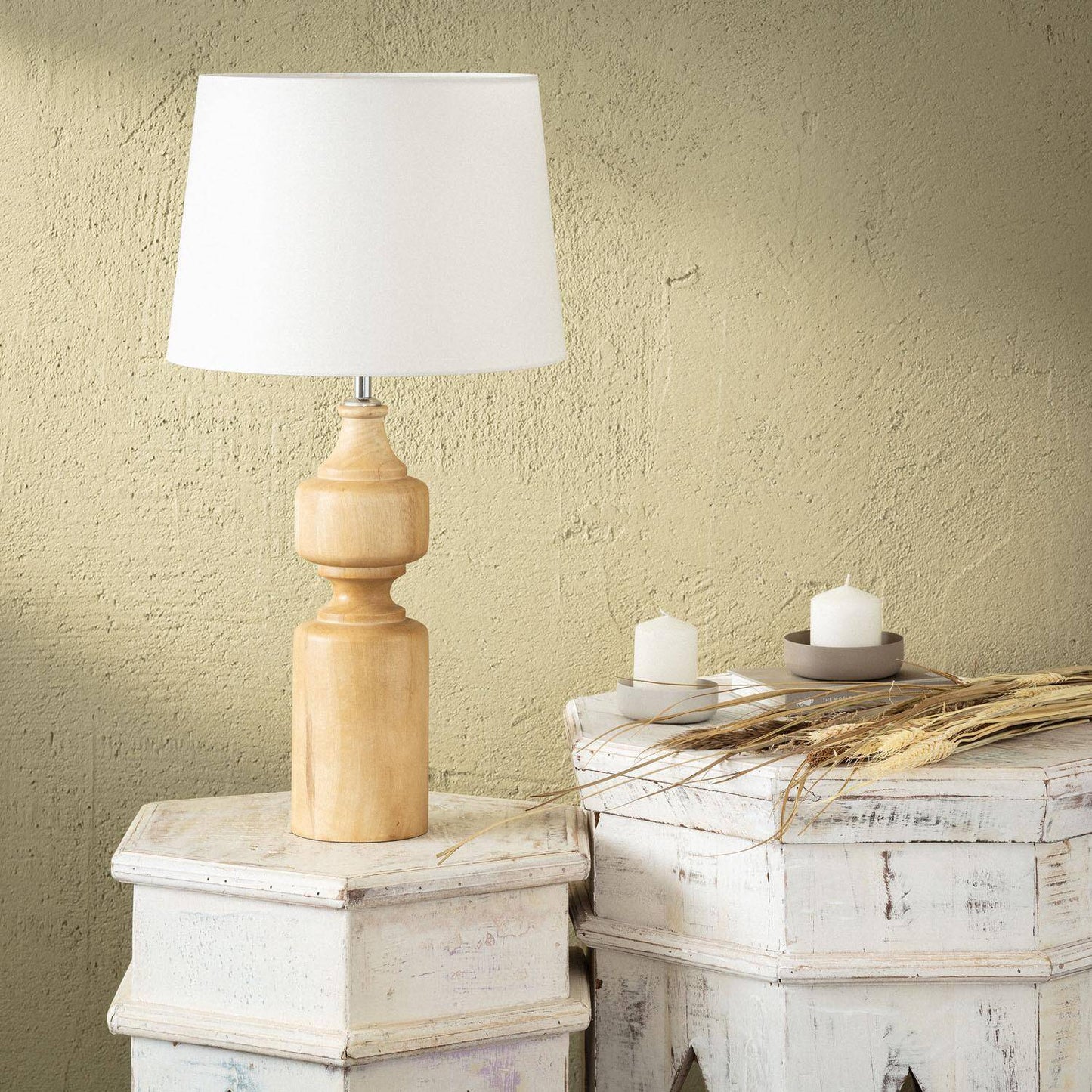 Lámpara de Mesa Madera Sansa ILUZZIA