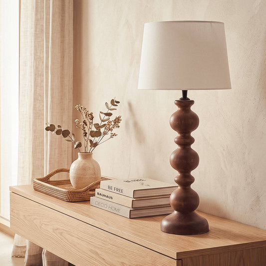 Lámpara de Mesa Madera Zeda Stuvan